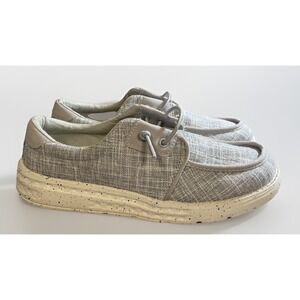 Crane Light Gray Lace Up Comfort‎ Loafers NNB Women's Size 8